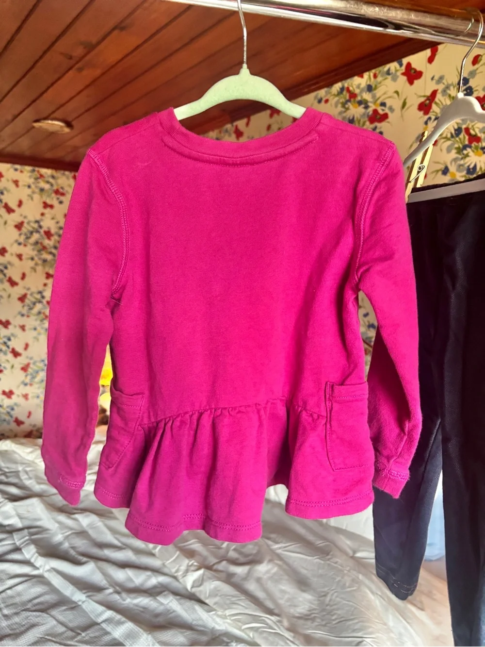 carhartt 2t deer peplum top + little lass 24m jeggings outfit set pink woodland
